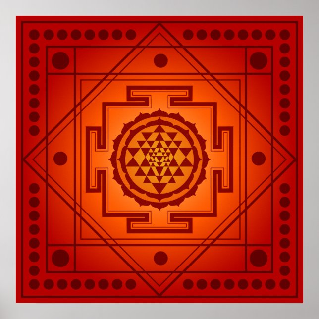Poster Sri Yantra spirituel (Devant)