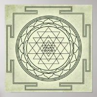 Sri Yantra sur Parchment