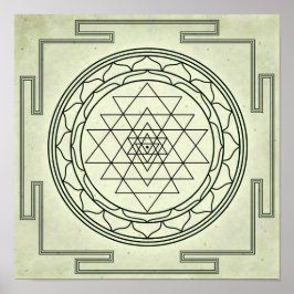 Poster Sri Yantra sur Parchment