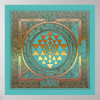 Poster SriYantra Yoga Meditation Symbol Heiliges I