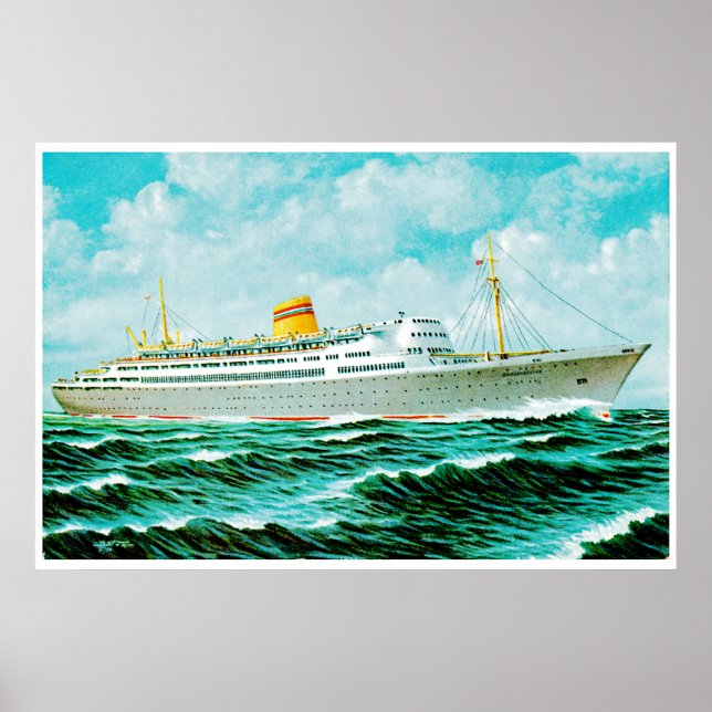 Poster ss Bergenfjord en mer (Devant)
