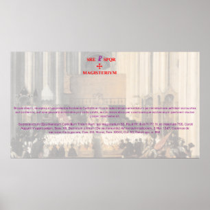Poster SS. Concile de Tridentin Canon XIII sur les Sacrem
