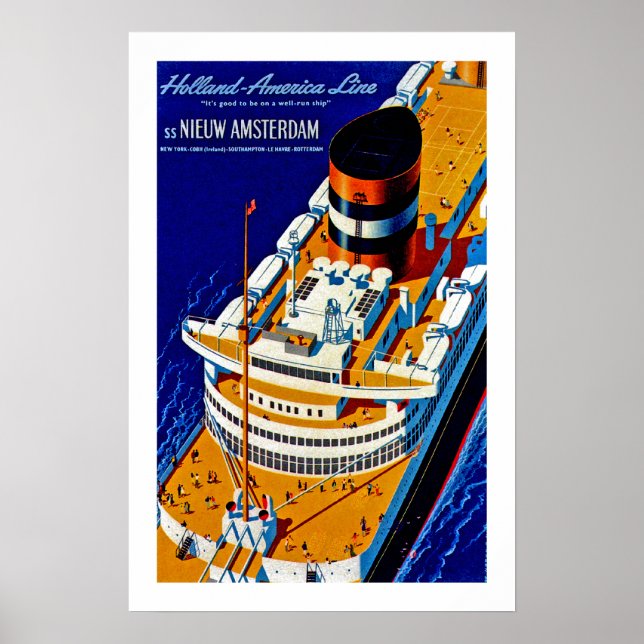 Poster SS Nieuw Amsterdam (Devant)