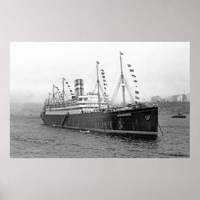 Poster SS Nieuw Amsterdam (Devant)