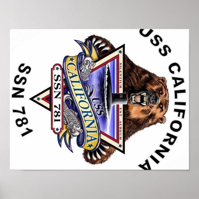 Poster SSN 781 USS California (Devant)