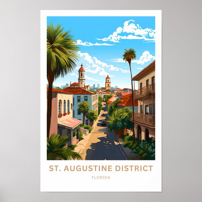 Poster St. Augustine District Floride Imprimer (Devant)