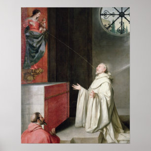 Poster St Bernard et la Vierge