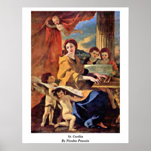 Poster St Cecilia par Nicolas Poussin