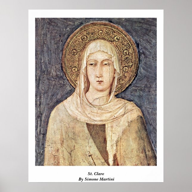 Poster St. Clare Par Simone Martini (Devant)