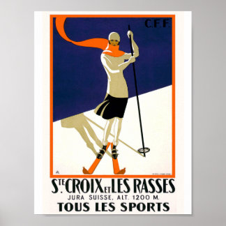 Poster St. Croix Suisse Ski Vintage
