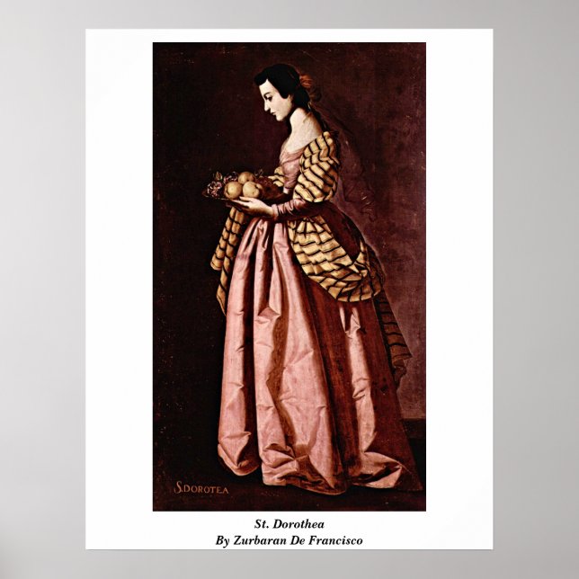 Poster St. Dorothea Par Zurbaran De Francisco (Devant)
