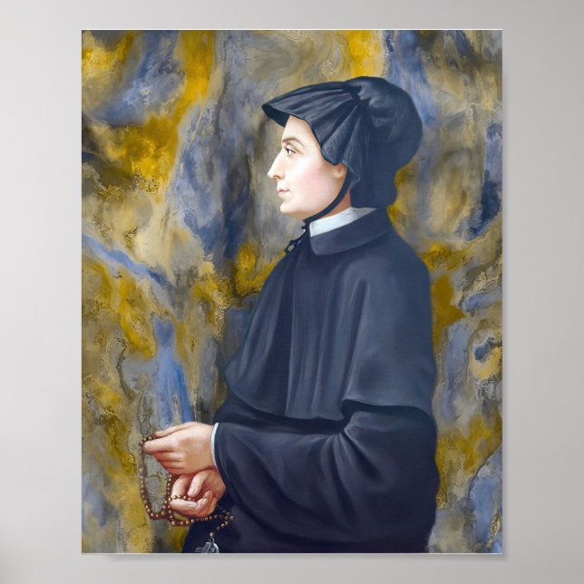 Poster St Elizabeth Ann Seton Saint catholique (Devant)