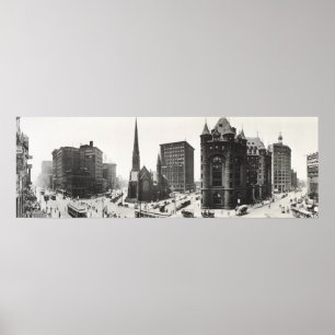 Poster St et carré principaux de Shelton, Buffalo, New