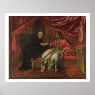 Poster St. Filippo Neri Curing Pope Clemente VIII