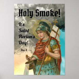 Poster St. Florian avec seau (Fumée; M 019)