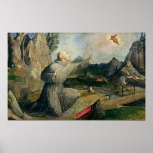 Poster St Francis d'Assisi recevant les stigmates