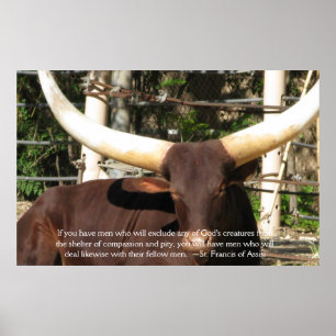 Poster St. Francis of Assisi Quote about Animal Rights