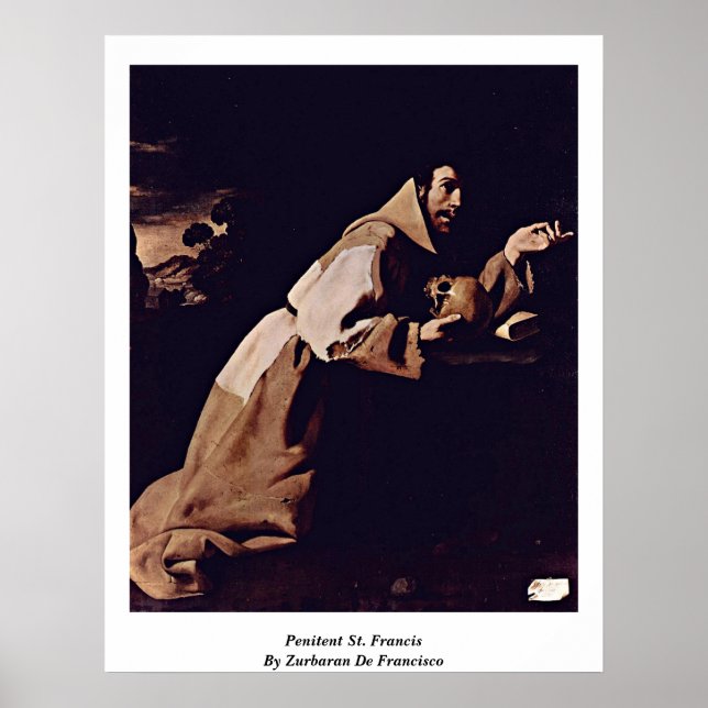 Poster St. Francis pénitent Par Zurbaran De Francisco (Devant)