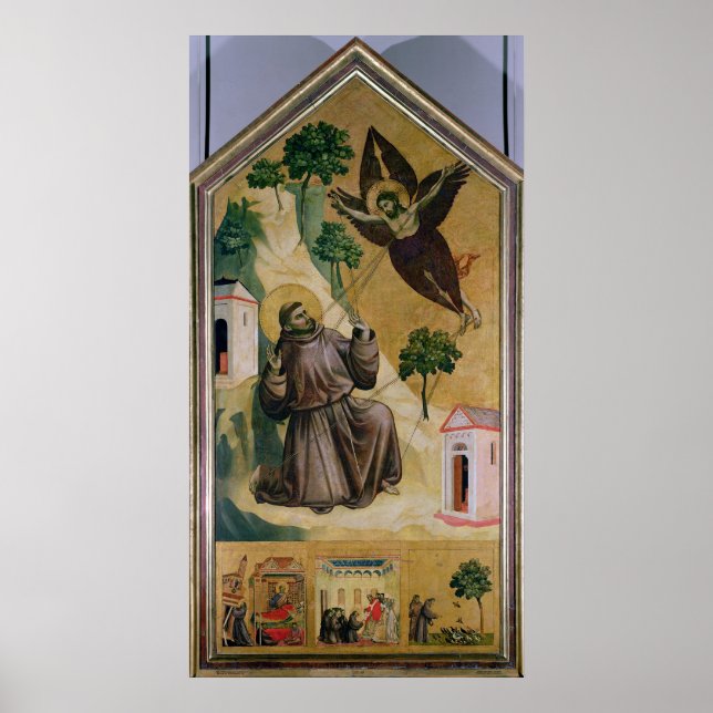 Poster St. Francis recevant la Stigmata, c.1295-1300 (Devant)