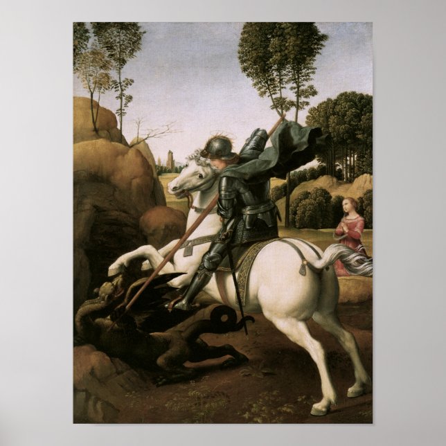 Poster St. George & le Dragon, Raphael Fine Art (Devant)