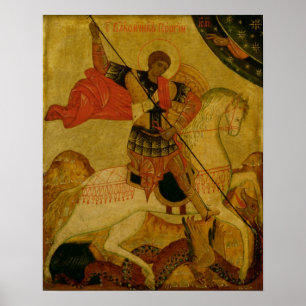 Poster St. George tuant le dragon