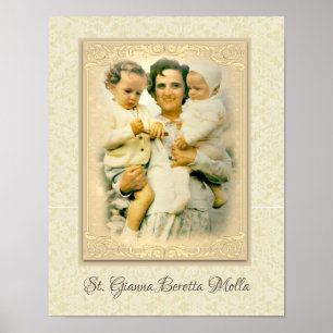 Poster St. Gianna Beretta Molla Catholic Mother