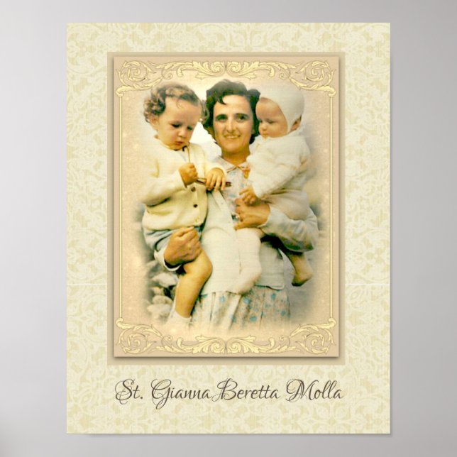 Poster St. Gianna Beretta Molla Mère catholique (Devant)