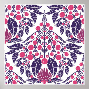 Poster St Jacques Vintage rose et violet Art nouveau