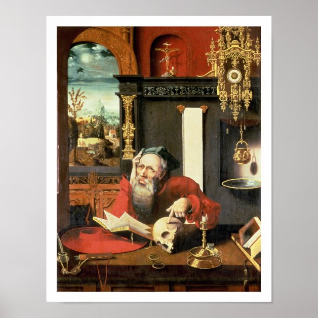 Poster St. Jérôme dans son étude (Devant)