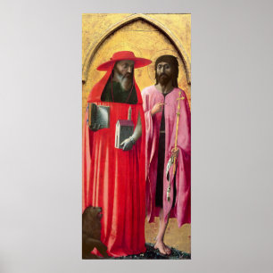 Poster St Jerome et St John le baptiste, c.1428-29