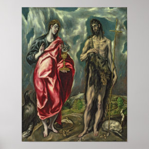 Poster St John l'évangéliste et St John le baptiste