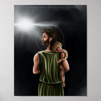 Poster St. Joseph et l'enfant Jésus Imprimer