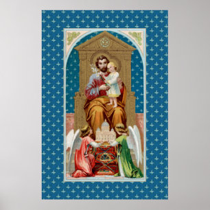 Poster St Joseph, Toddler CC; Angels avec modèle du Vatic