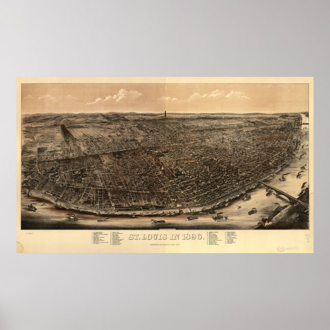 Poster St. Louis, Missouri en 1896 (Devant)