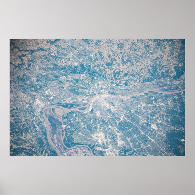 Poster St. Louis, Missouri Le Long Du Mississippi. (Devant)