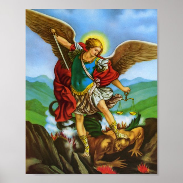 Poster St Michael Archangel San Miguel Arcangel (Devant)