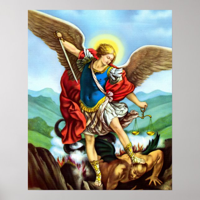 Poster St Michael Archangel San Miguel Arcangel (Devant)