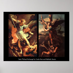 Poster St MICHAEL ARCHANGEL VANGUISHING SATAN