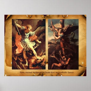 Poster St MICHAEL ARCHANGEL VANGUISHING SATAN