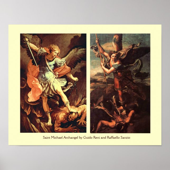 Poster St MICHAEL ARCHANGEL VANGUISHING SATAN (Devant)