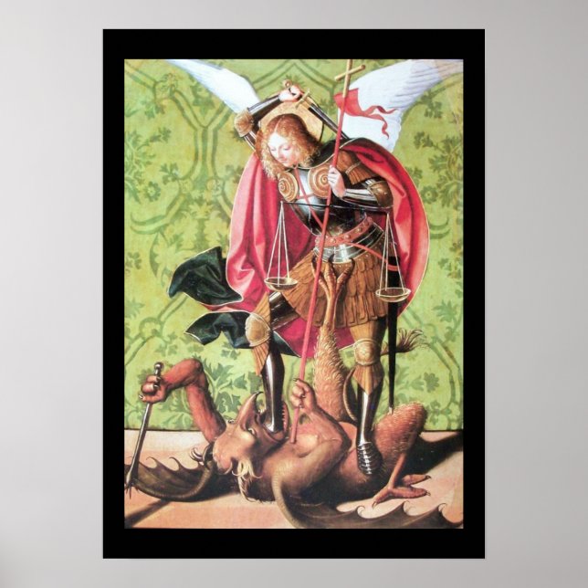 POSTER ST. MICHAEL, DRAGON ET JUSTICE (Devant)