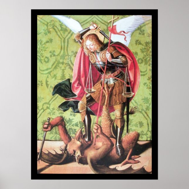 POSTER ST. MICHAEL, DRAGON ET JUSTICE (Devant)