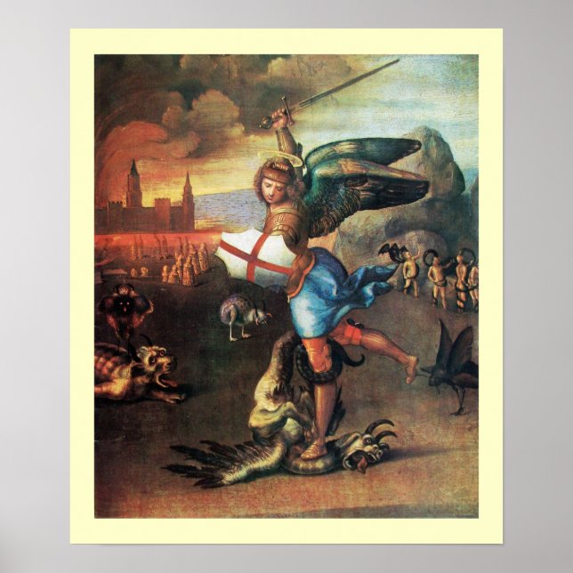 Poster St MICHAEL ET LE DRAGON (Devant)