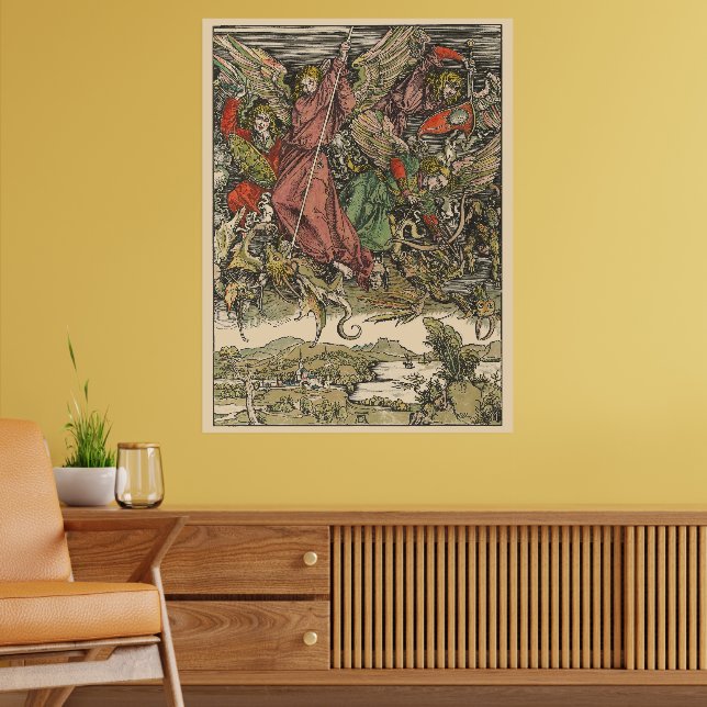 Poster St. Michael Fighting the Dragon by Albrecht Dürer (Salon 2)