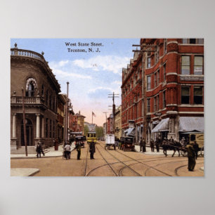 Poster St occidental d'état, cru 1915 de Trenton NJ