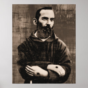 Poster St Padre Pio Catholique Saint A-092621