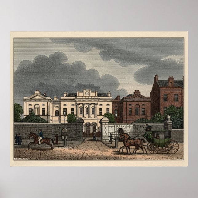 Poster St. Patrick Dun's Hospital in Dublin, Ireland 1835 (Devant)