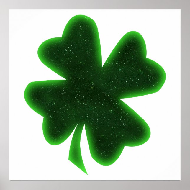 Poster St. Patrick's Day Four Leaf Clover (Devant)