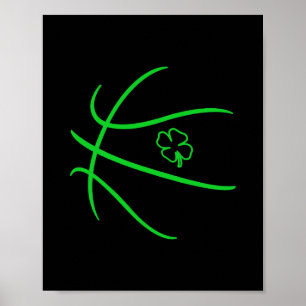 Poster St Patricks Day Trèfle Chanceux Sketll Irlandais G