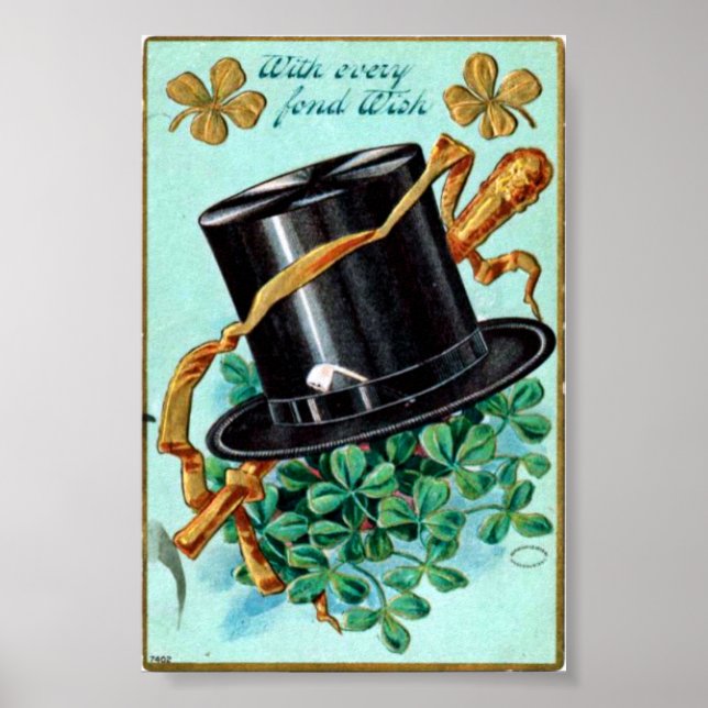 Poster St Patrick's vintage (Devant)
